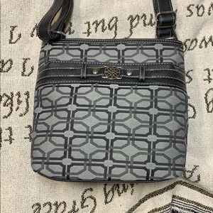Black and gray purse